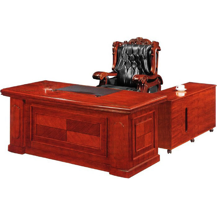 Bàn lãnh đạo mặt lượn, yếm ốp nổi verneer đấu vân Hòa Phát DT1890V4