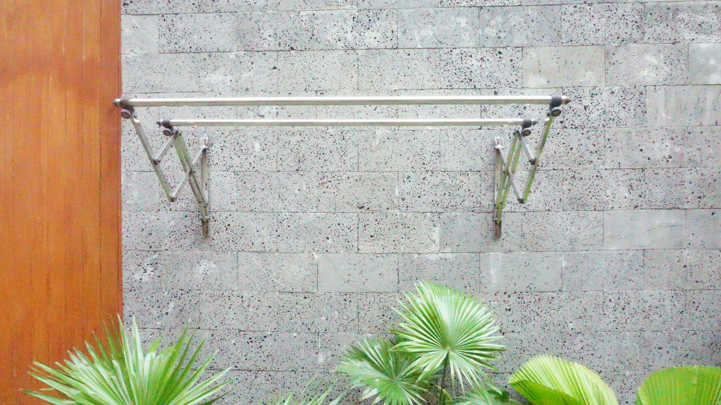 Sào phơi đồ inox - Sào treo tường 2 thanh (1m2)
