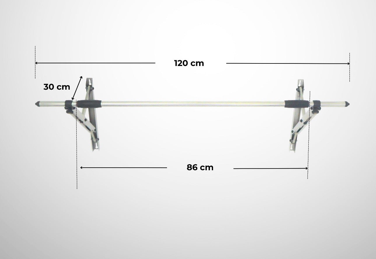 Sào phơi đồ inox - Sào treo tường 1 thanh (1m2)