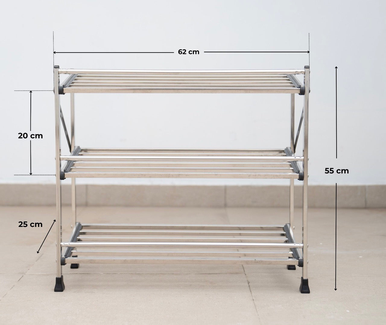 Kệ giày dép inox- Kệ dép hộp 10 x 10 INOXVIN
