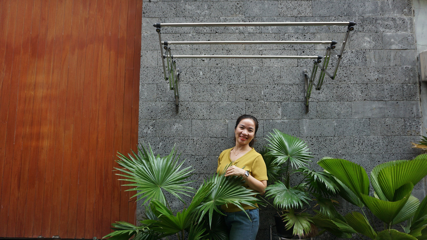 Sào phơi đồ inox - Sào treo tường 3 thanh (1m5)