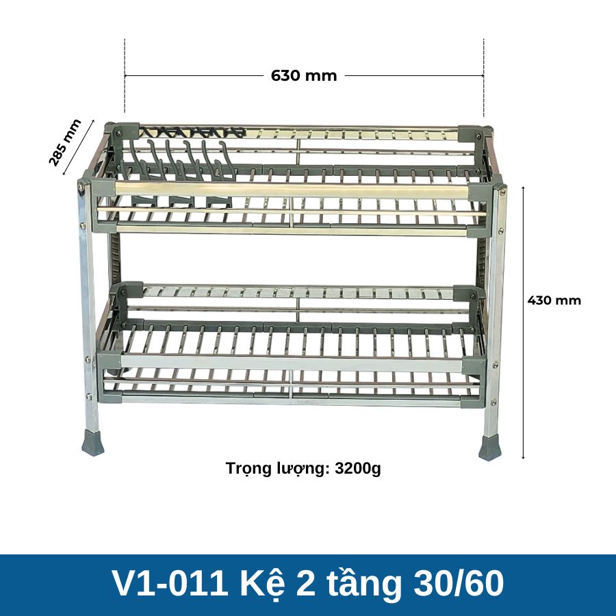 Kệ inox 2 tầng V1