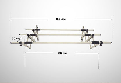 Sào phơi đồ inox - Sào treo tường 3 thanh (1m2)