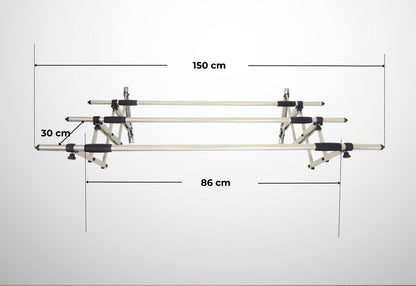 Sào phơi đồ inox - Sào treo tường 3 thanh (1m5)